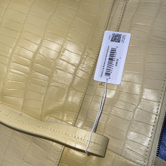 Hammitt Addie Large Zippered Leather Tote Sunstruck Yellow Crocco - Picture 10 of 10